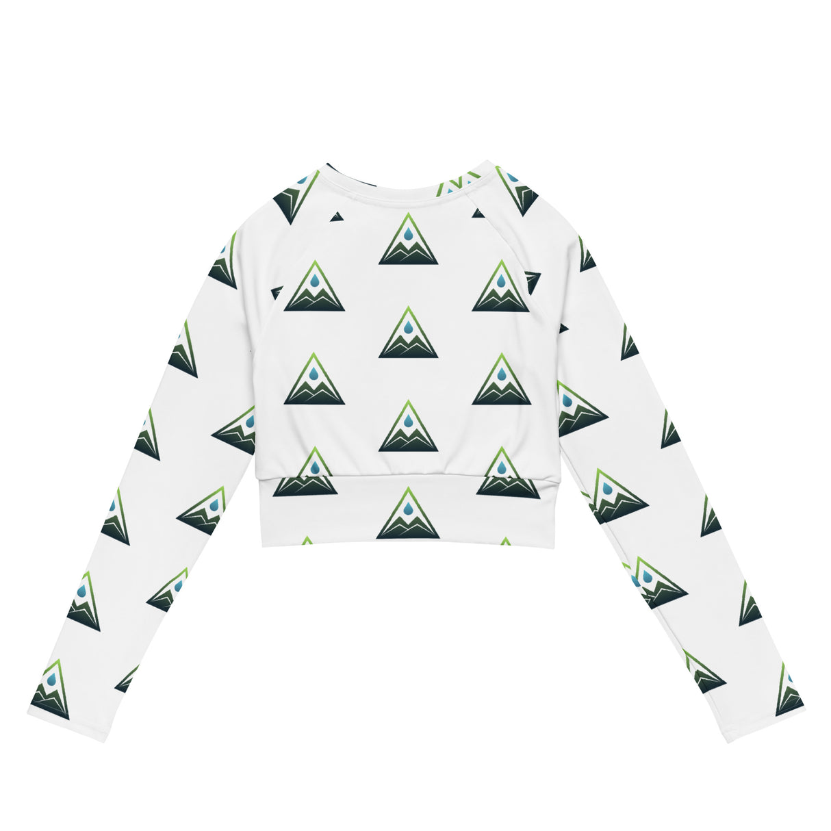 Recycled long-sleeve crop top